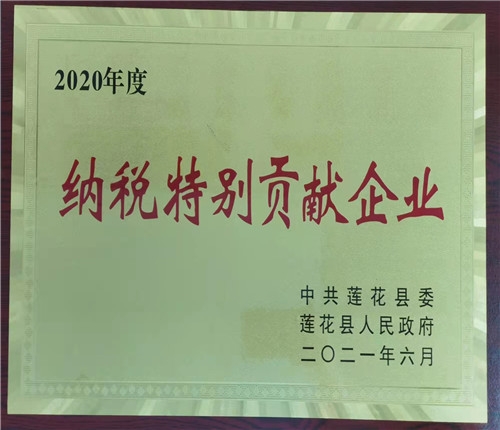 2020年度納稅特別貢獻(xiàn)企業(yè)